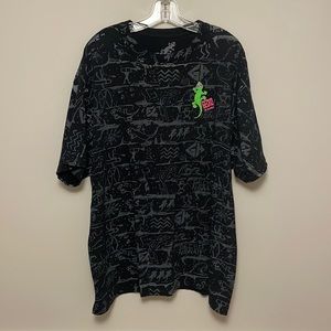 Gecko Hawaii black patterned men’s XXL shirt